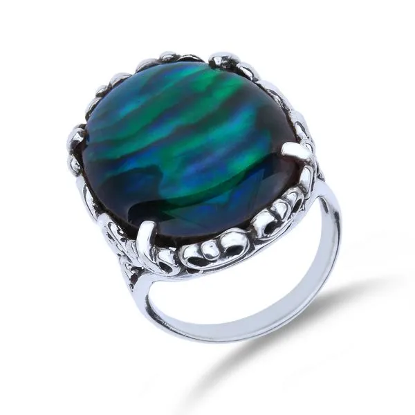 Large on sale abalone ring